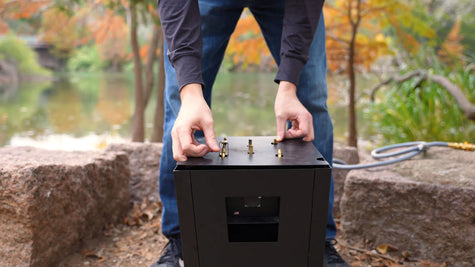 Live Outdoor Fire Pit with Propane