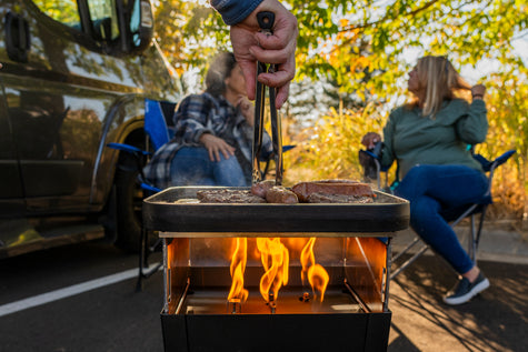 Live Outdoor Portable Outdoor Fire Pit Griddle Stand